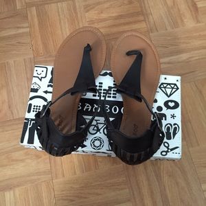 Bamboo black sandals