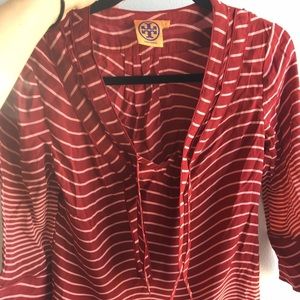 Silk Red Tory Burch Tunic