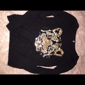 Charlotte Russe Sequin Tiger Sweater