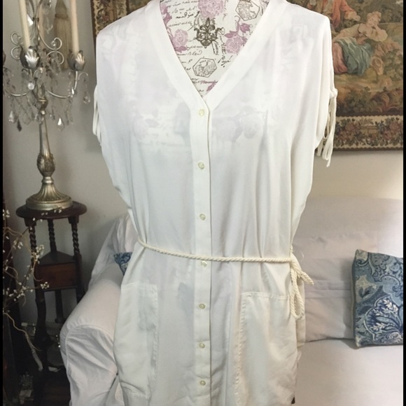 H&M White Shirt Dress Size 8