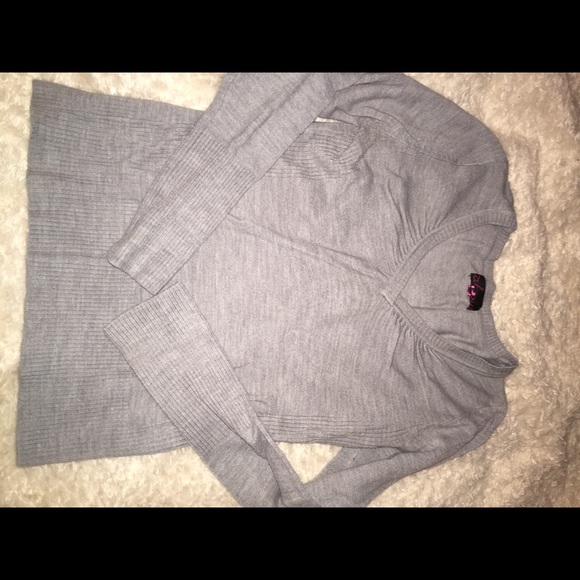 Grey V Neck Sweater