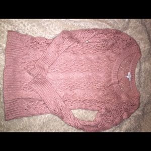 Pink Glitter Knit Sweater