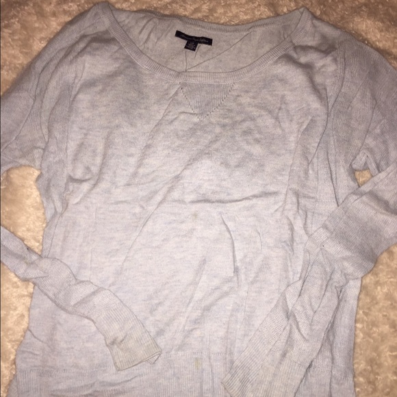 American Eagle Blue and White Knit Top