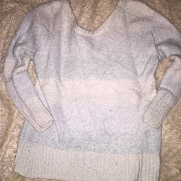 Grey Blue White Knit Sweater