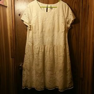 Old Navy 2x plus size dress lace cream/off white