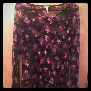 Lace long sleeve top