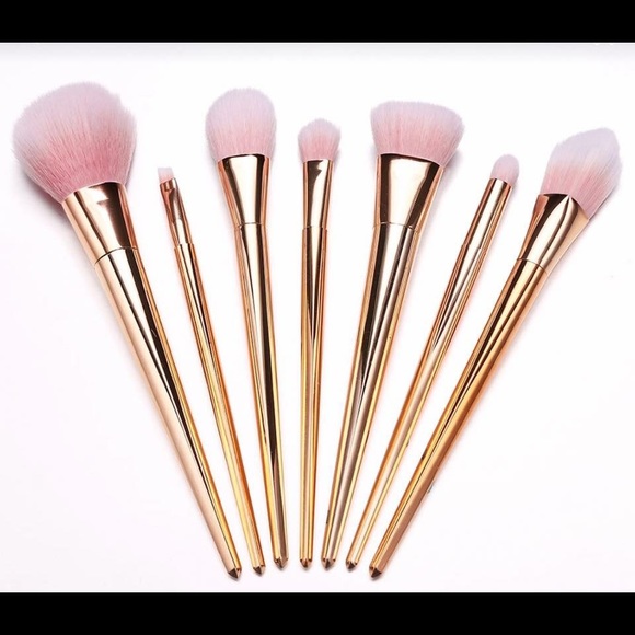 Rose gold & Pink makeup brush set