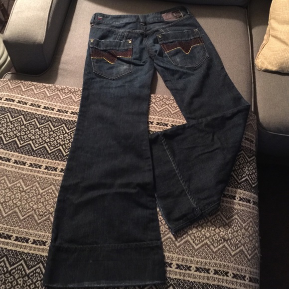 Diesel Wide Leg Denim Pants
