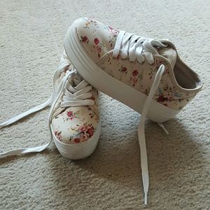 Floral Platform Sneakers