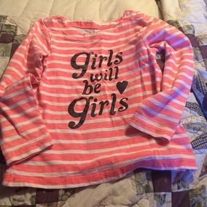 Girls will be girls long sleeve/ crop shirt