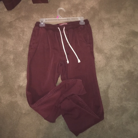 Burgandy joggers