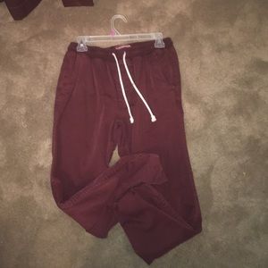 Burgandy joggers