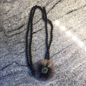 Stella & Dot Long Black necklace with accent