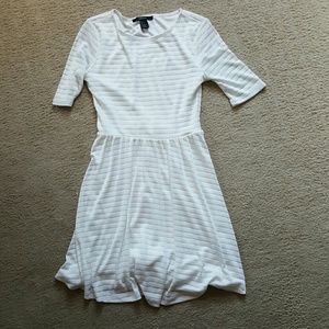 White Ribbed Dress