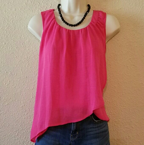 Michael Kors Bright Pink Sleeveless Blouse