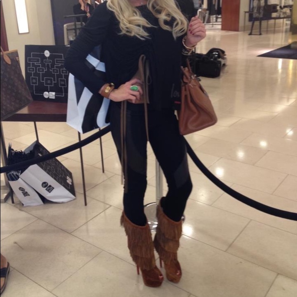 Christian Louboutin 💯 Authenticbrown suede boots