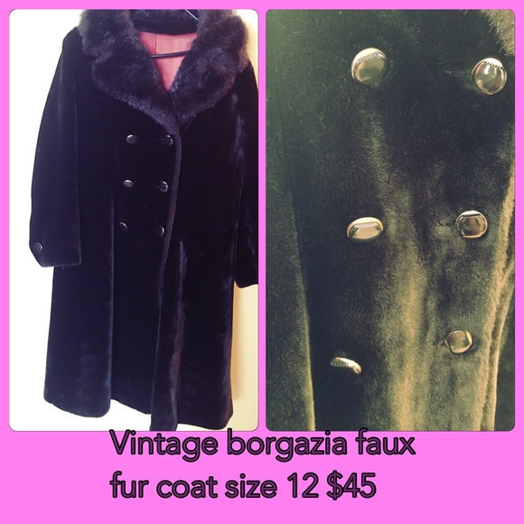 Vintage Borgaza faux fur coat