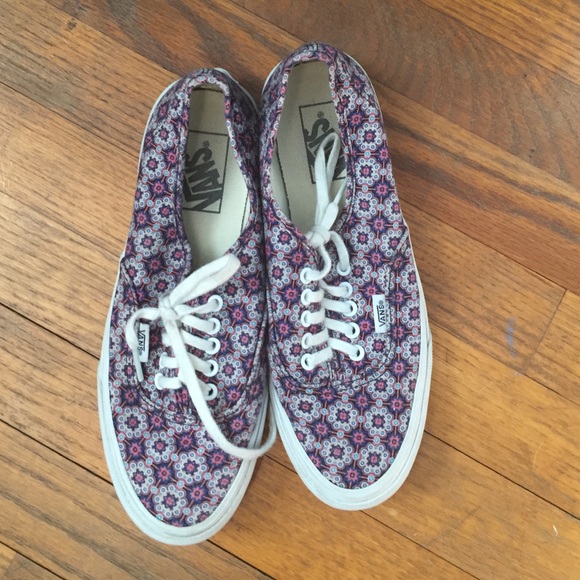 Purple and Pink patterned vans