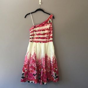 JS Collections One shouldered floral dress