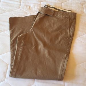 Express editor style khaki crops 10