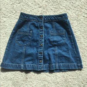 F21 high waisted denim skirt