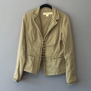 JCrew Tan Blazer with edgy buttons