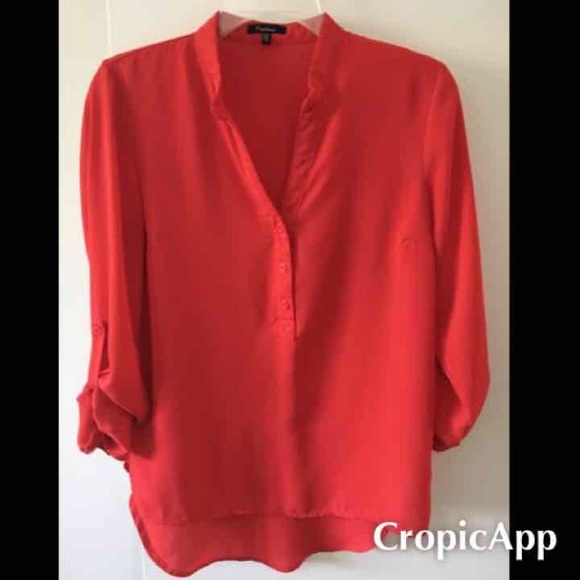 Monteau hi-low work blouse top shirt