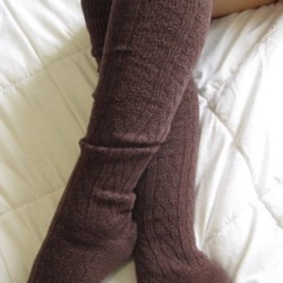 Cable Knit Over Knee Socks Thigh High Boot OTK Fall Winter Boot School Girl New - Picture 3 of 6
