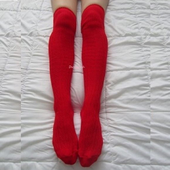 Cable Knit Over Knee Socks Thigh High Boot OTK Fall Winter Boot School Girl New - Picture 4 of 6