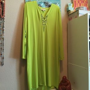 Michael Kors Lime Green Dress w/ Chain Detail