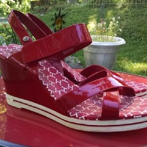 Tommy Hilfiger Red Heels Wedges