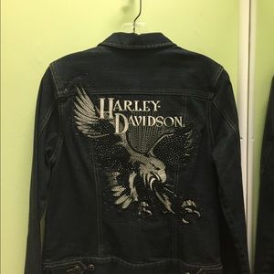 Harley Davidson Beaded Denim Jacket
