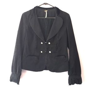 Free People crushed velour blazer
