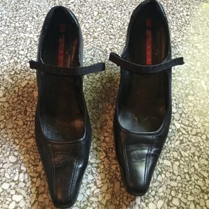Prada size 7.5 black Mary Janes