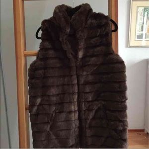 Brown Faux Fur Vest