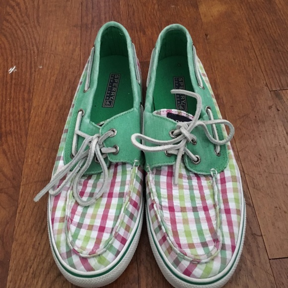 Sperry Shoes - Sperry Largo Slip-On Pastel Prep Plaid Boat Shoes