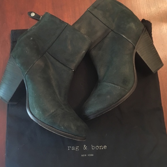 Rag & Bone Classic Newbury Booties, dark green