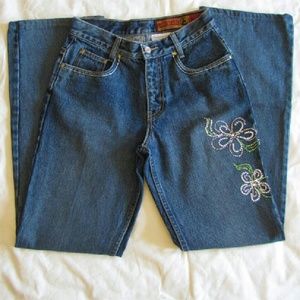 LAWMAN Slim Fit Floral Crystal Bling Jeans 1