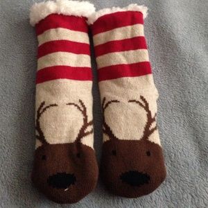 Reindeer slipper socks