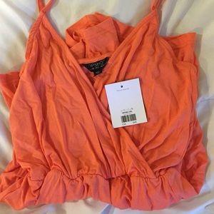 Topshop coral playsuit NWT