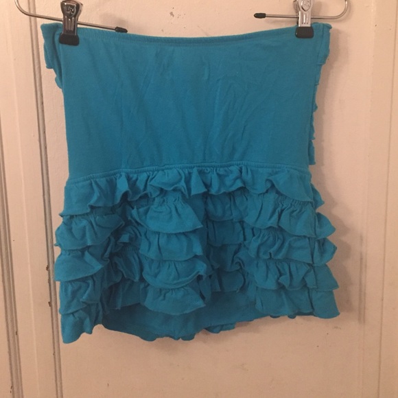 Ruffly Blue Hollister Rube Top - Picture 3 of 3