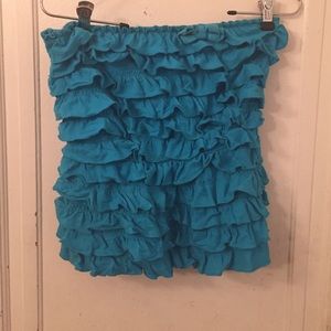 Ruffly Blue Hollister Rube Top
