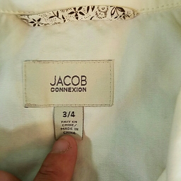 White short sleeve button up - Picture 2 of 4