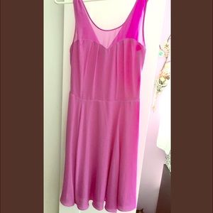 Fuchsia mesh dress