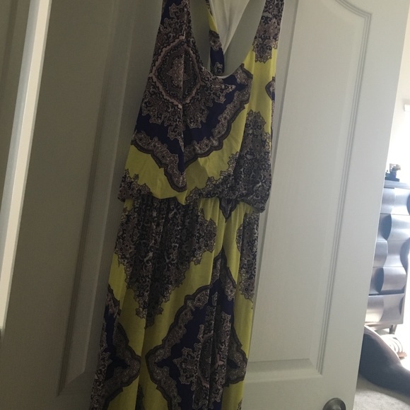 Racer back Printed Maxi Dress