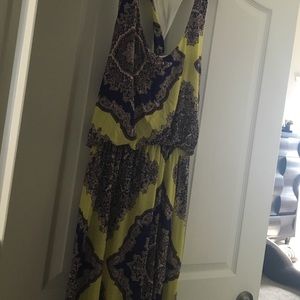 Racer back Printed Maxi Dress