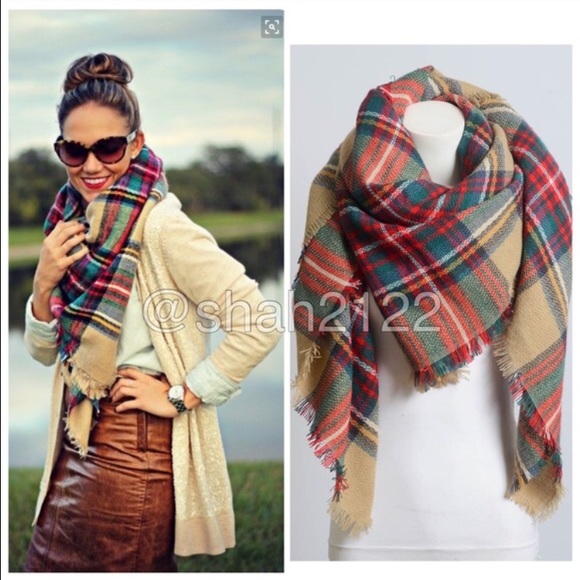 New Tartan Blanket plaid scarf shawl checked - Picture 7 of 7