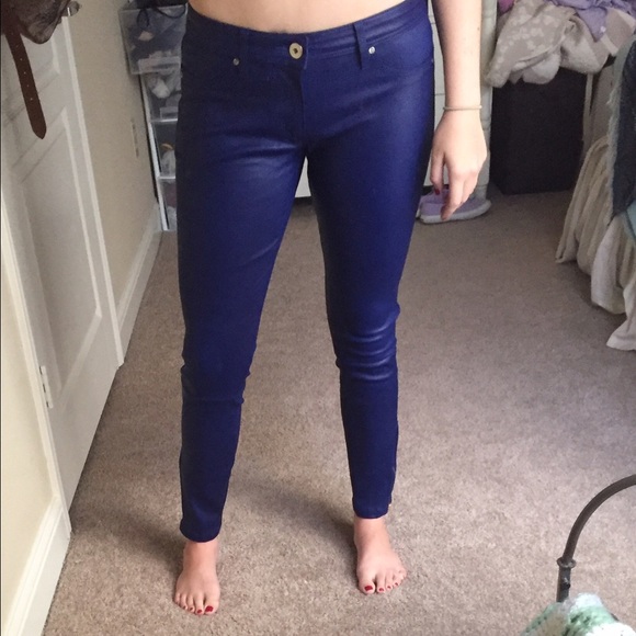 DL1961 lamb skin skinny jeans