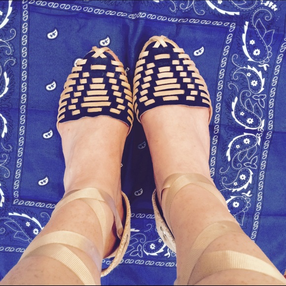 Shoes - Lace Up espadrille Wedges.
