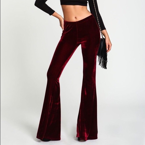 red velvet bell bottoms